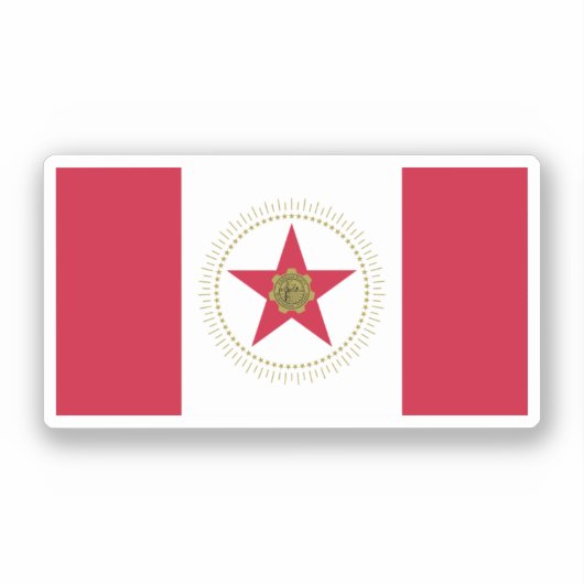 Vlag van Birmingham, Alabama Sticker (Voorkant)