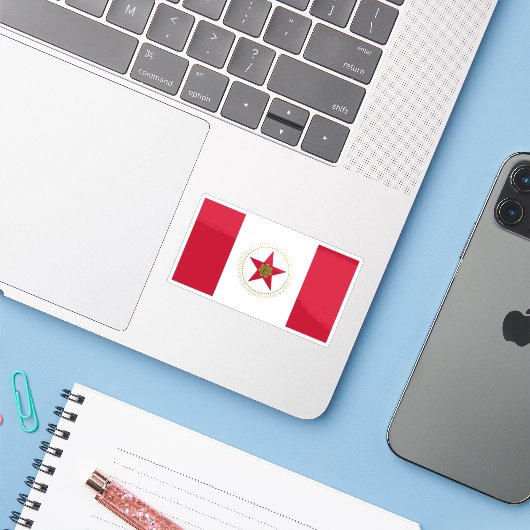 Vlag van Birmingham, Alabama Sticker (Laptop met iPhone)