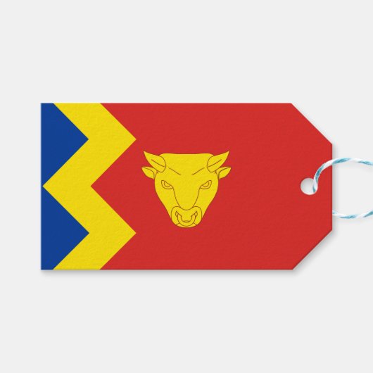 Vlag van Birmingham Cadeaulabel (Voorkant (Horizontaal))