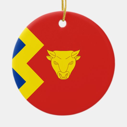 Vlag van Birmingham Keramisch Ornament (Voorkant)