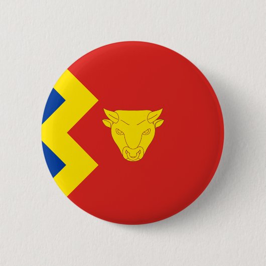 Vlag van Birmingham Ronde Button 5,7 Cm (Voorkant)