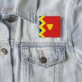 Vlag van Birmingham Vierkante Button 5,1 Cm (In situ)