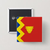 Vlag van Birmingham Vierkante Button 5,1 Cm (Voorkant /achterkant)