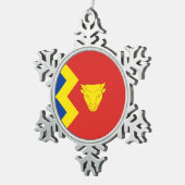Vlag van Birmingham, VK Tin Sneeuwvlok Ornament (Rechts)