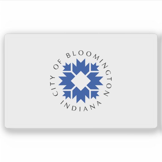 Vlag van Bloomington, Indiana, VS Sticker (Voorkant)