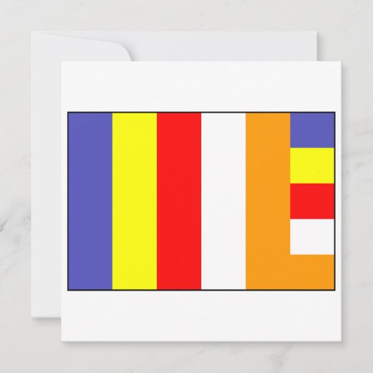 Vlag van boeddhisme kaart (Voorkant)