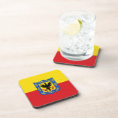 Vlag van Bogota, Colombia Bier Onderzetter (Rechterzijde)