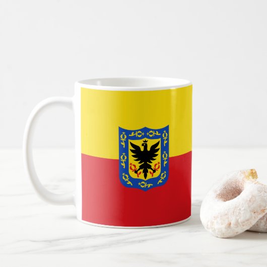 Vlag van Bogota, Colombia Coffee-Mok Koffiemok (Met donut)