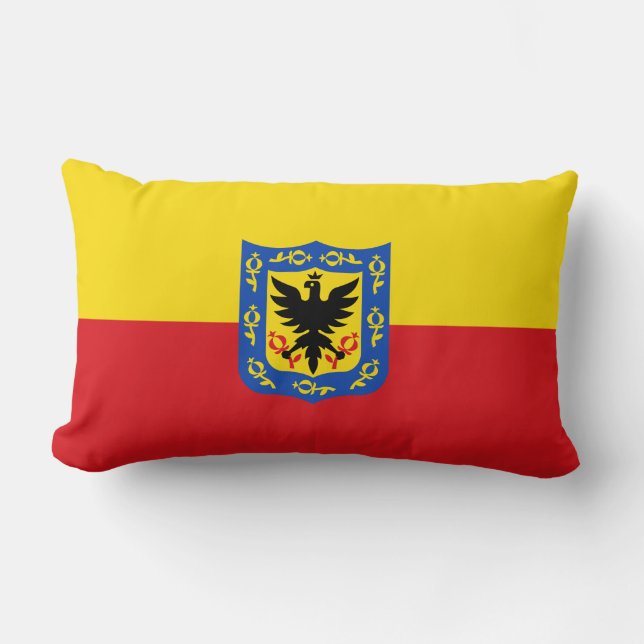 Vlag van Bogota, Colombia Lumbar Pillow Kussen (Voorkant)