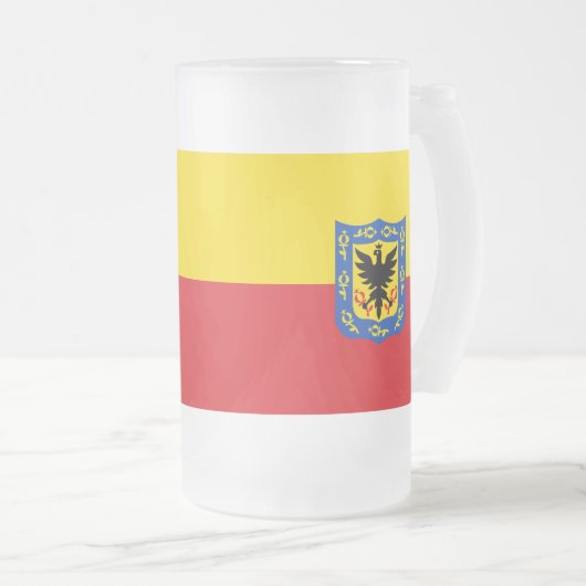 Vlag van Bogota, Colombia Matglas Bierpul (Voorkant rechts)