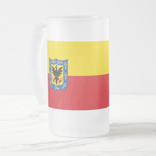 Vlag van Bogota, Colombia Matglas Bierpul (Voorkant links)