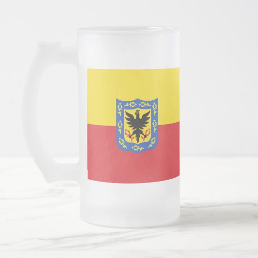 Vlag van Bogota, Colombia Matglas Bierpul (Links)