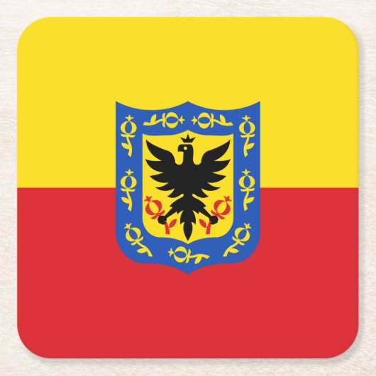 Vlag van Bogota, Colombia Square Paper Onderzetter (Voorkant)