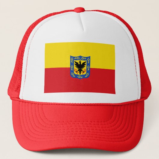 Vlag van Bogota, Colombia Trucker Hat Pet (Voorkant)