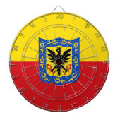Vlag van Bogota, Colombiaans dartboard met kunstsc Dartbord (Voorkant)