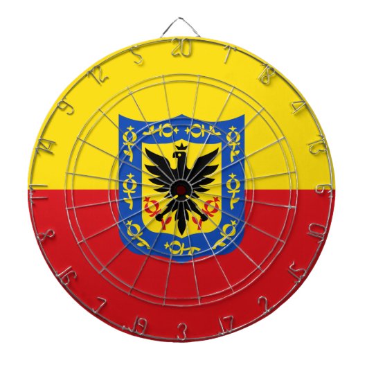 Vlag van Bogota, Colombiaans dartboard met kunstsc Dartbord (Voorkant)