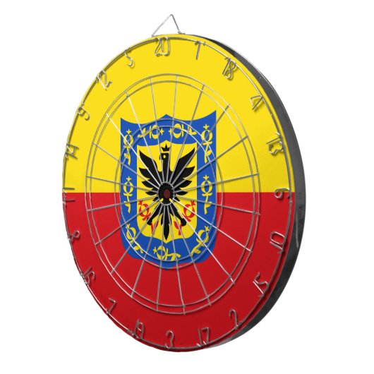 Vlag van Bogota, Colombiaans dartboard met kunstsc Dartbord (Voorkant Rechts)