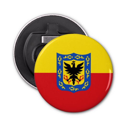 Vlag van Bogota, Colombiaanse bottenopener Button Flesopener (Voorkant)