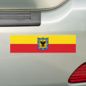 Vlag van Bogotá (Colombiaanse hoofdstad) Bumpersticker (Op auto)