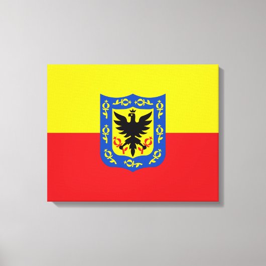 Vlag van Bogotá (Colombiaanse hoofdstad) Canvas Afdruk (Voorkant)