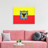 Vlag van Bogotá (Colombiaanse hoofdstad) Canvas Afdruk (Insitu (Woonkamer))