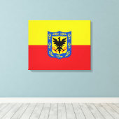 Vlag van Bogotá (Colombiaanse hoofdstad) Canvas Afdruk (Insitu (Houten vloer))