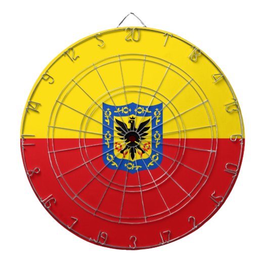 Vlag van Bogotá (Colombiaanse hoofdstad) Dartbord (Voorkant)