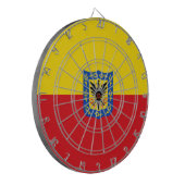 Vlag van Bogotá (Colombiaanse hoofdstad) Dartbord (Voorkant Links)