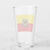 Vlag van Bogotá (Colombiaanse hoofdstad) Glas (Achterkant)