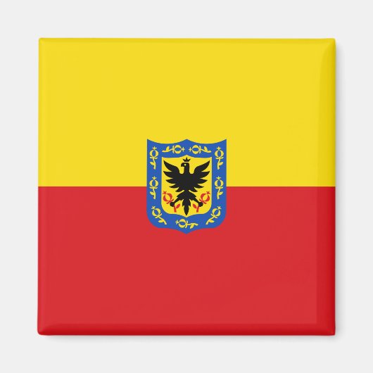Vlag van Bogotá (Colombiaanse hoofdstad) Magneet (Voorkant)