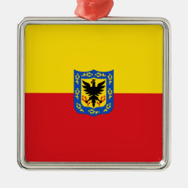 Vlag van Bogotá (Colombiaanse hoofdstad) Metalen Ornament