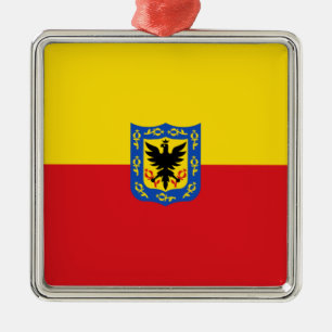 Vlag van Bogotá (Colombiaanse hoofdstad) Metalen Ornament
