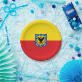 Vlag van Bogotá (Colombiaanse hoofdstad) Papieren Bordje (Feest)