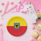 Vlag van Bogotá (Colombiaanse hoofdstad) Papieren Bordje (Feest)