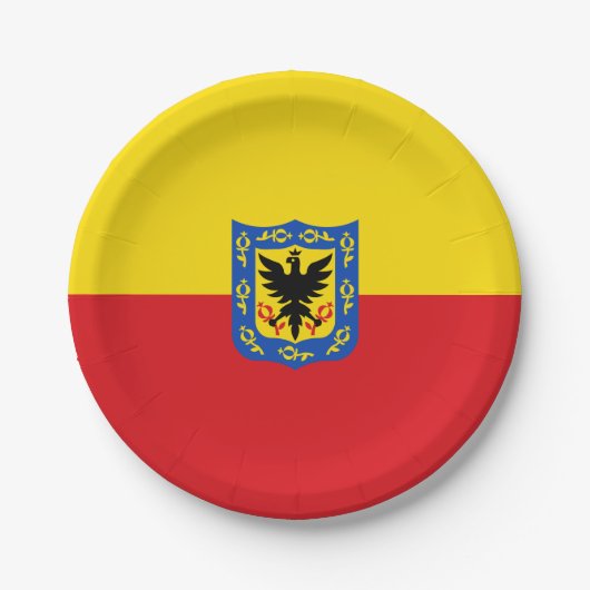 Vlag van Bogotá (Colombiaanse hoofdstad) Papieren Bordje (Voorkant)
