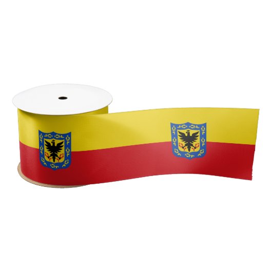 Vlag van Bogotá (Colombiaanse hoofdstad) Satijnen Lint (Spoel)