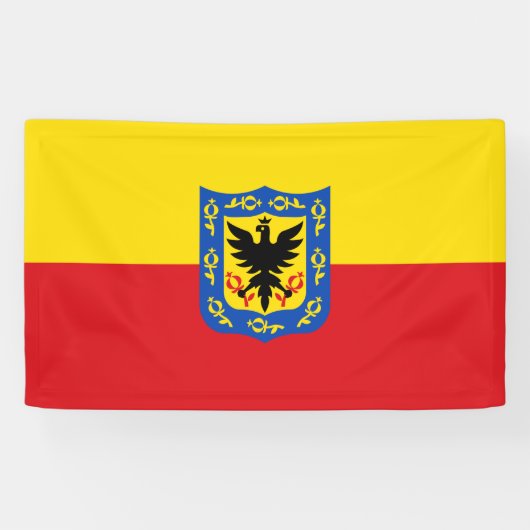 Vlag van Bogotá (Colombiaanse hoofdstad) Spandoek (Horizontaal)