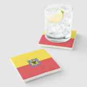 Vlag van Bogotá (Colombiaanse hoofdstad) Stenen Onderzetter (Zijkant)