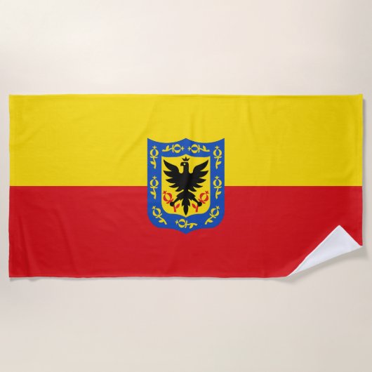 Vlag van Bogotá (Colombiaanse hoofdstad) Strandlaken (Voorkant)