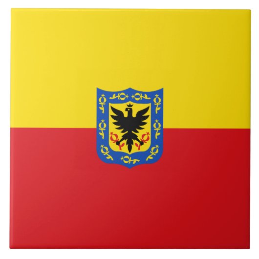 Vlag van Bogotá (Colombiaanse hoofdstad) Tegeltje (Voorkant)