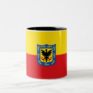 Vlag van Bogotá (Colombiaanse hoofdstad) Tweekleurige Koffiemok