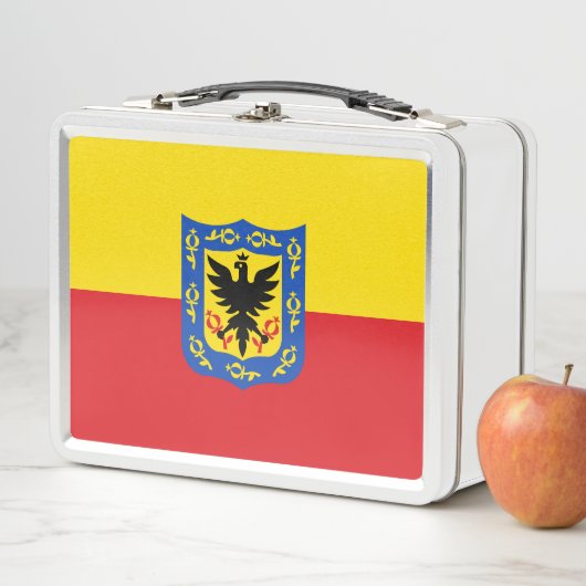 Vlag van Bogota, Columbia Metal Lunch Box (In situ)
