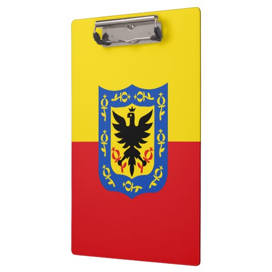 Vlag van Bogota, klembord van Colombia (Links)