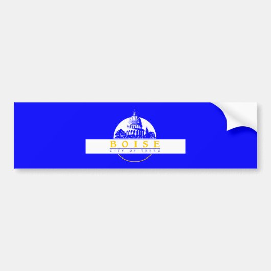 Vlag van Boise (Idaho City) Bumpersticker (Voorkant)