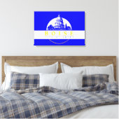 Vlag van Boise (Idaho City) Canvas Afdruk (Insitu (Slaapkamer))