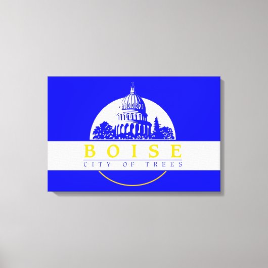 Vlag van Boise (Idaho City) Canvas Afdruk (Voorkant)