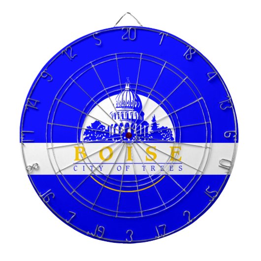 Vlag van Boise (Idaho City) Dartbord (Voorkant)