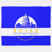 Vlag van Boise (Idaho City) Fleece Deken (Voorkant (Horizontaal))
