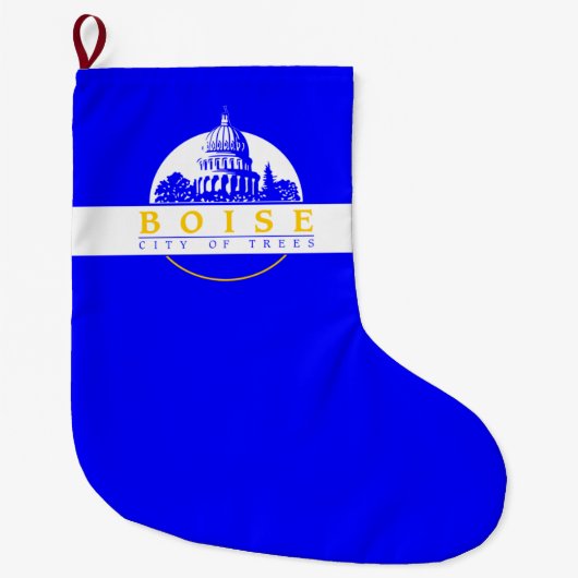 Vlag van Boise (Idaho City) Grote Kerstsok (Voorkant)