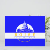 Vlag van Boise (Idaho City) Kaart (Staand voorkant)